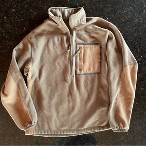 Filson Tan Half-Zip Fleece Pullover